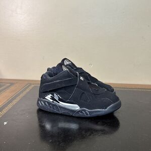 Nike Air Jordan 8 Retro Chrome Grey Black 305360-003 Td Toddler Baby Boy Size 9C